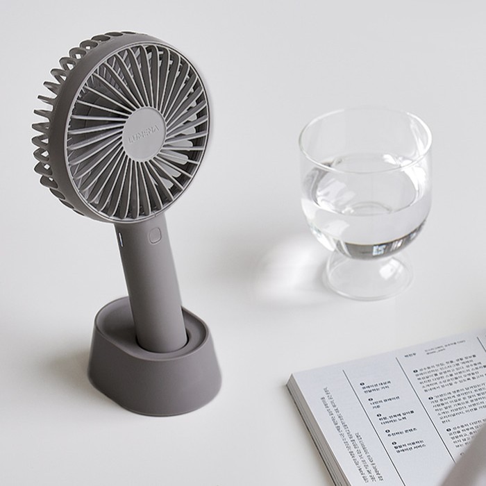 LUMENA PRO4 USB 充電式手持風扇-淺灰