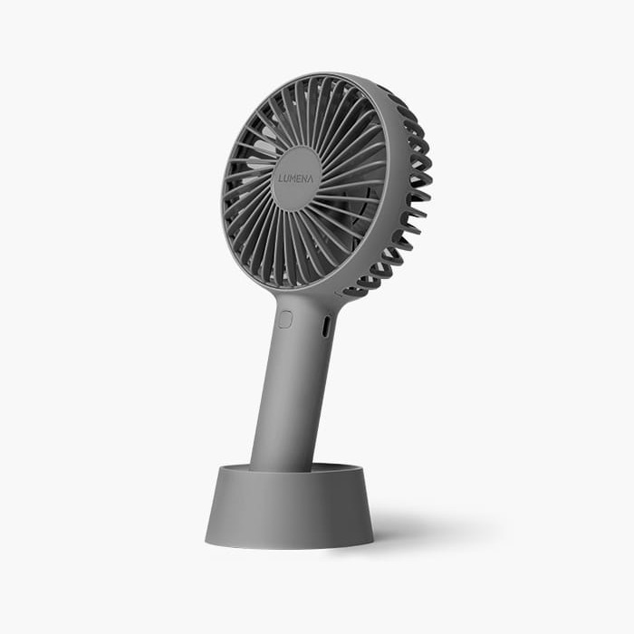 LUMENA PRO4 USB 充電式手持風扇-淺灰
